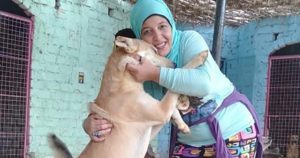 Animal rescuer, Hoda Mklad in Egypt